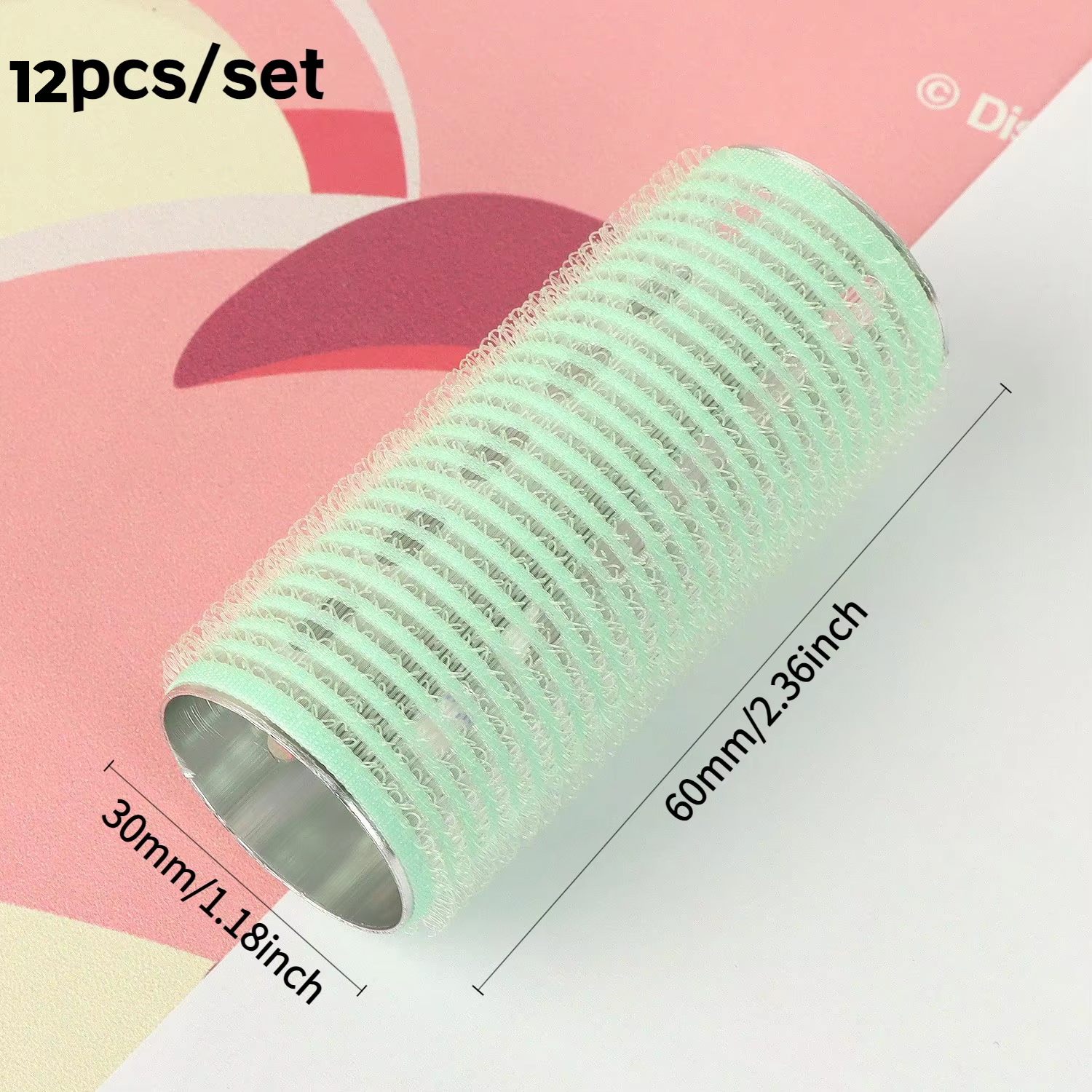 12 rulos de pelo autoagarre, rulos de pelo térmicos de aluminio para rizos de volumen y todo el día, para cabello corto, medio y largo: Azul