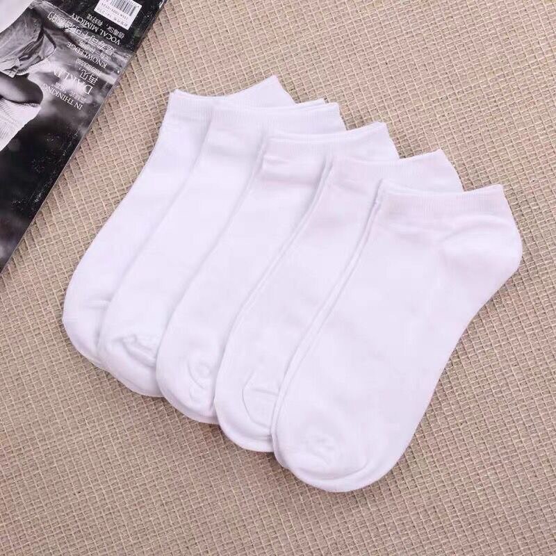 10 Pairs/lot Men Socks Cotton Large Size 8-11 Casual Breathable Boat Sock Short Men Socks Summer Male Sock: 10 Pairs White