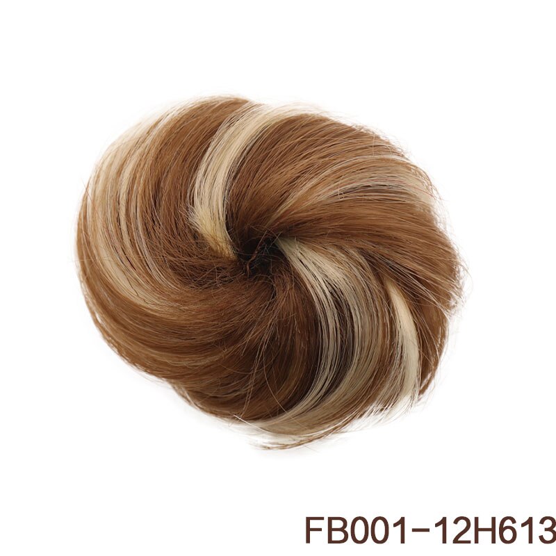 AOOSOO Curly Chignon Hair Buns claw Clip In Hairpiece Extensions Synthetic High Temperature Fiber Chignon: FB001-12H613