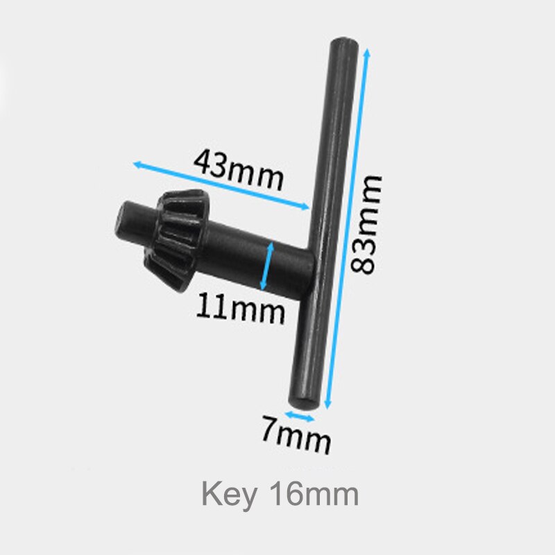 1PCS 6.5mm-16mm Manual Or Automatic Lock Drill Chuck Adapter For Impact Driver Electric Tool Accessories Square/Round/Hex Shank: Key 16mm