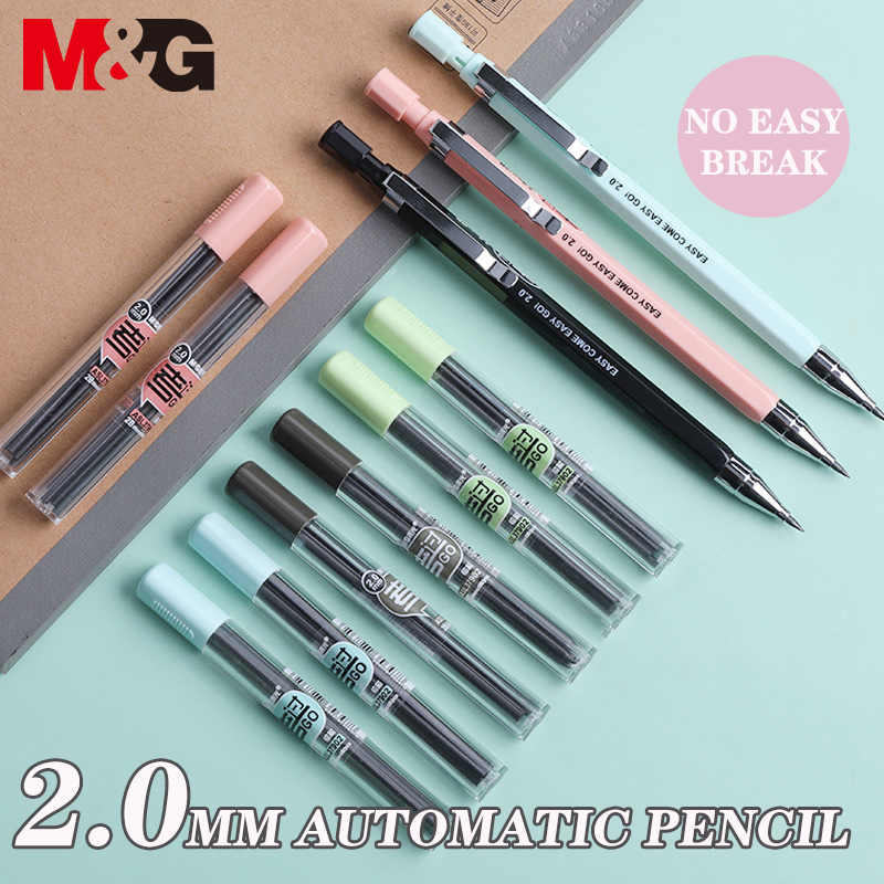 M&amp;G Mechanical Pencil 2.0mm lead with Eraser 2B Drawing Writing Activity Pencils led pencils for school With lead pencil knife