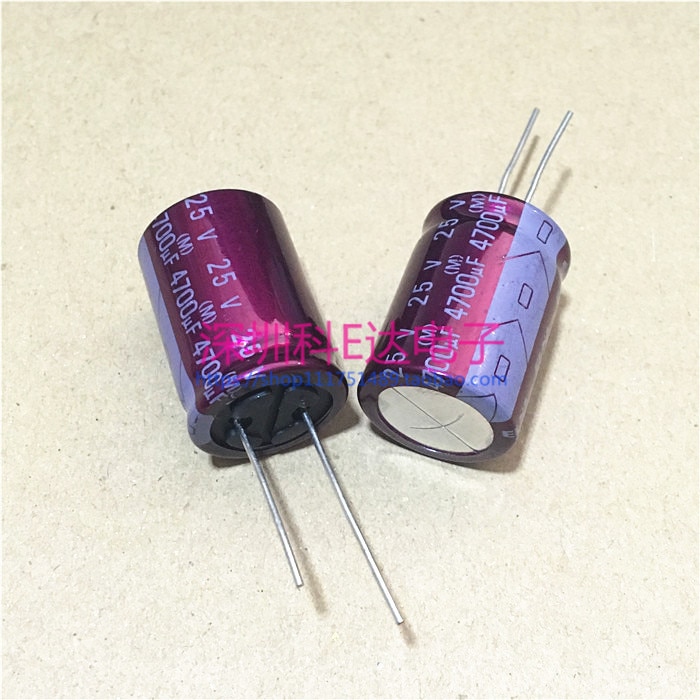 ELNA – condensateur électrolytique audio 4700uF/25V, 18x25MM, violet et rouge, 25V 4700uf, 4700UF, 25V, 4700UF, 4 pièces