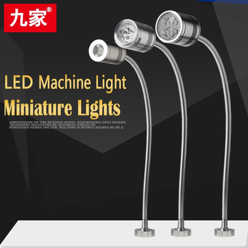 Led Machine Light Small Machine Working Lamps Metal Hose Freely Bend Lamps 12V/24V/220V High Brightness For Machining Center