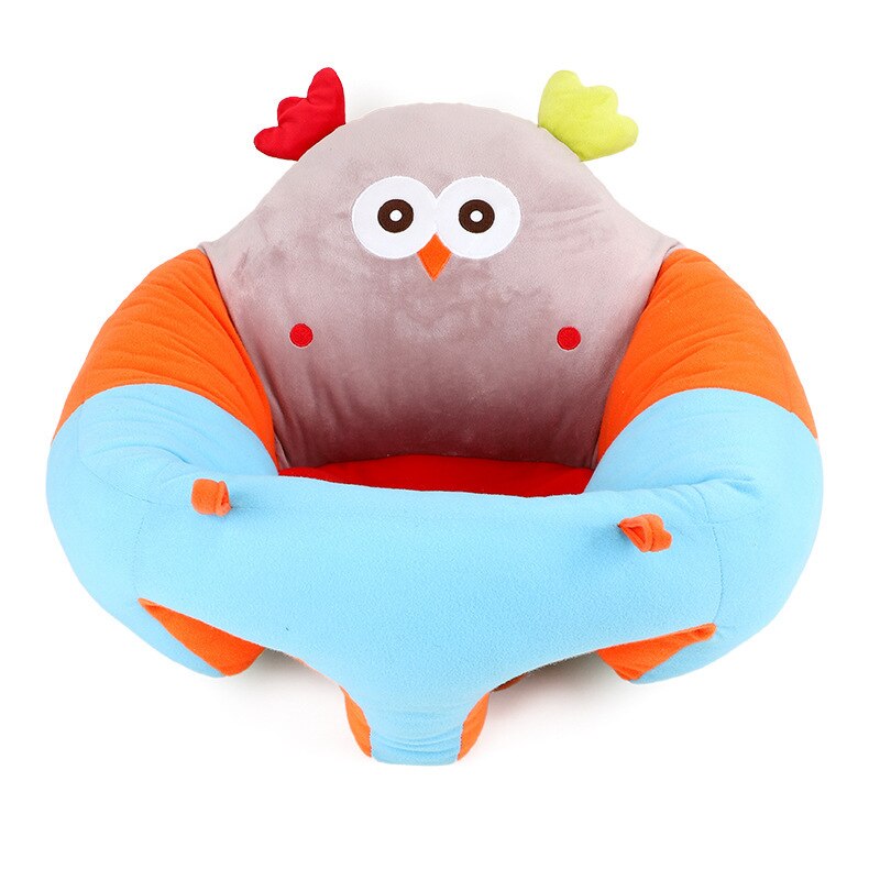 Chaise de canapé Portable pour bébé avec rembourrage en coton, Support pour bébé, coussin d&#39;assise, sac de haricots, décor de chambre de bébé: owl