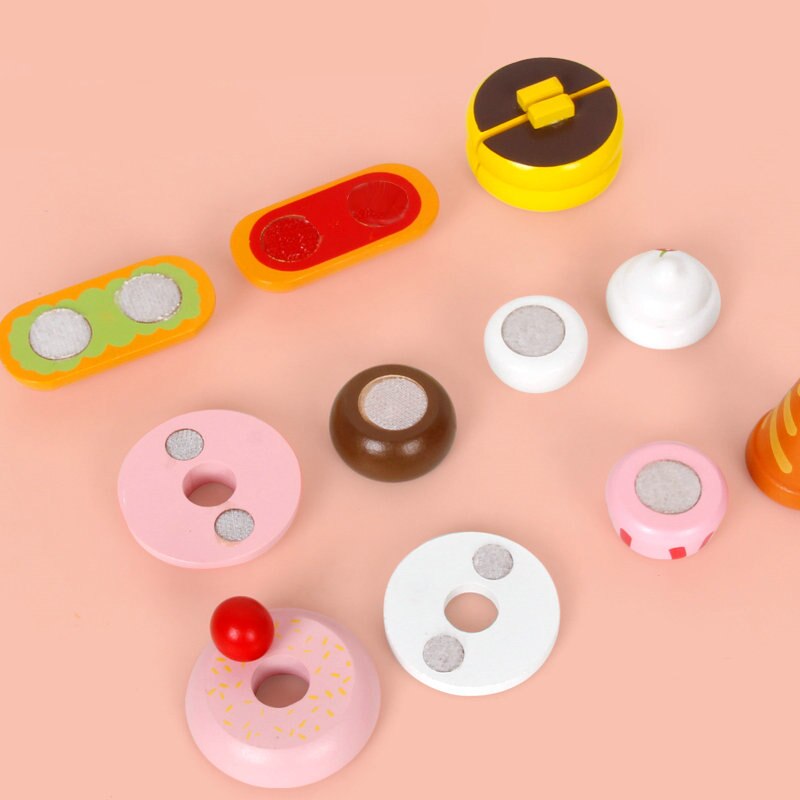 Keuken Set Voor Kinderen Simulatie Dessert Snijden Keuken Speelgoed Kinderen Houten Miniatuur Nep Houten Voedsel