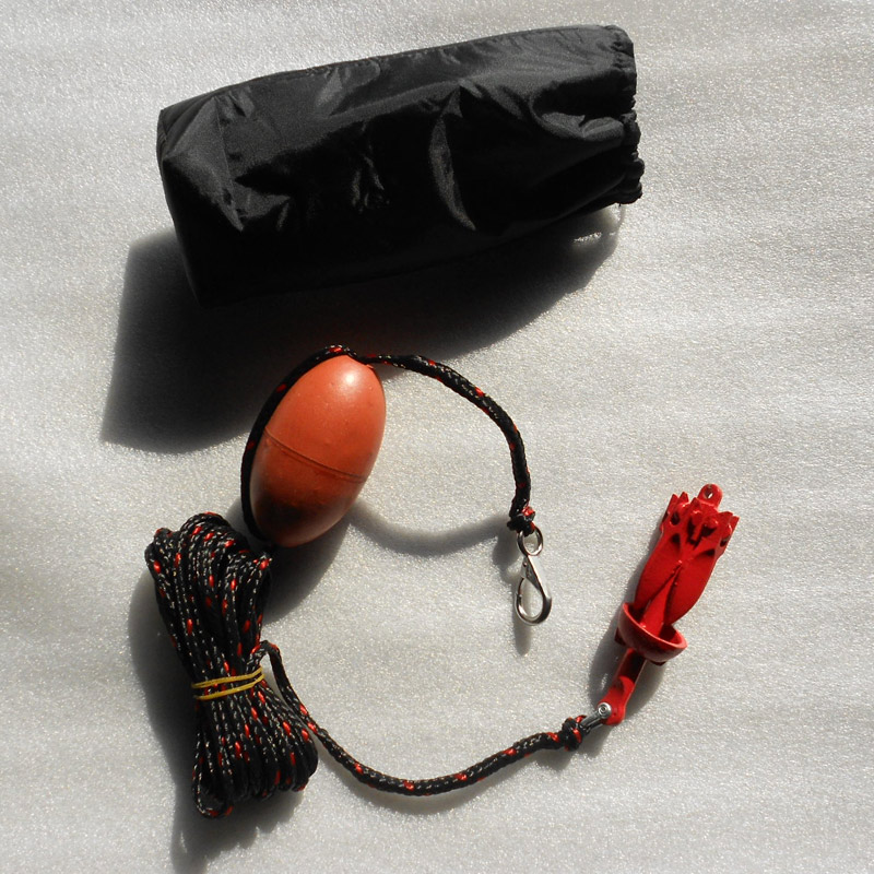 Gumowa łódka kotwica zestaw kajak boja lina żeglarska metalowa kotwa z torbą robić przechowywania żeglarstwo dryfować DX88: Default Title