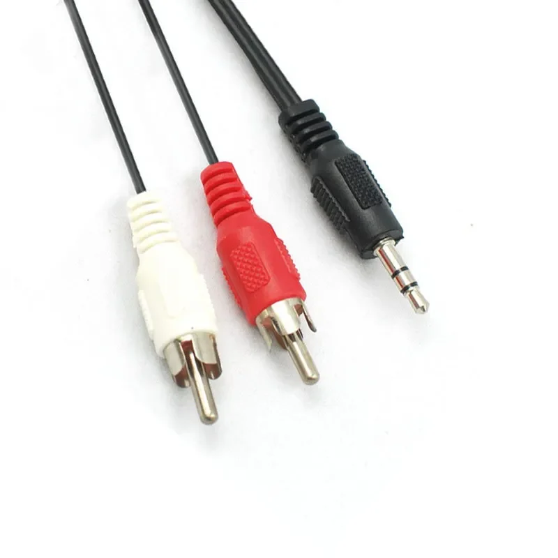 3,5mm Stereo-Stecker ein 2rca Phono-Stecker Audio--AV-Video-Kopfhörer Adapter Anschluss Kabel Kabel Kabel Auto Kabel Splitter