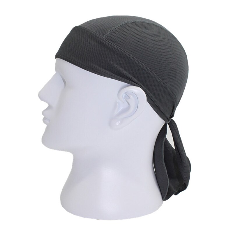 Men Running Riding Bandana Headscarf Cap Quick Dry Cycling Cap Head Scarf Headband Men Head Scarf: Grey