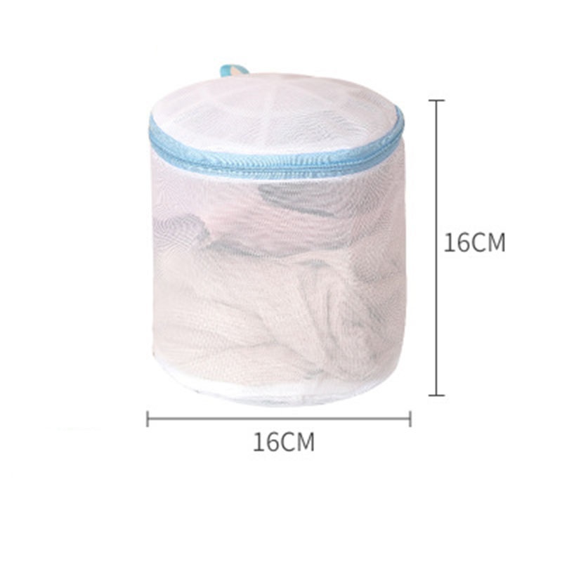 Mesh Laundry Bags Fresh Blue Zippers Protecting Clothes Home Laundry Dirty Clothes Bra Underwear Washing Machine Bag: Bra bag