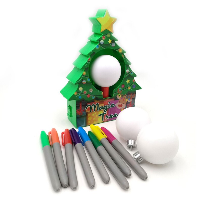 DIY Kids Drawing Toys Christmas Tree Decoration Balls Educational Craft Toy Set Home Decor Ornaments Egg Ornaments Ball: Default Title