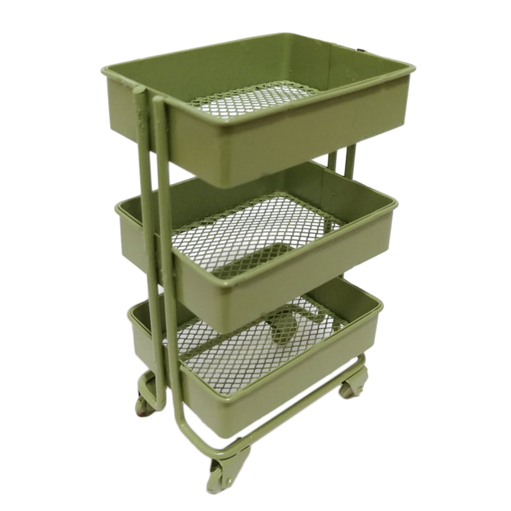 Moderne 1/12 Poppenhuis Iron 3 Tier Opbergrek Keuken Meubels Accessoires