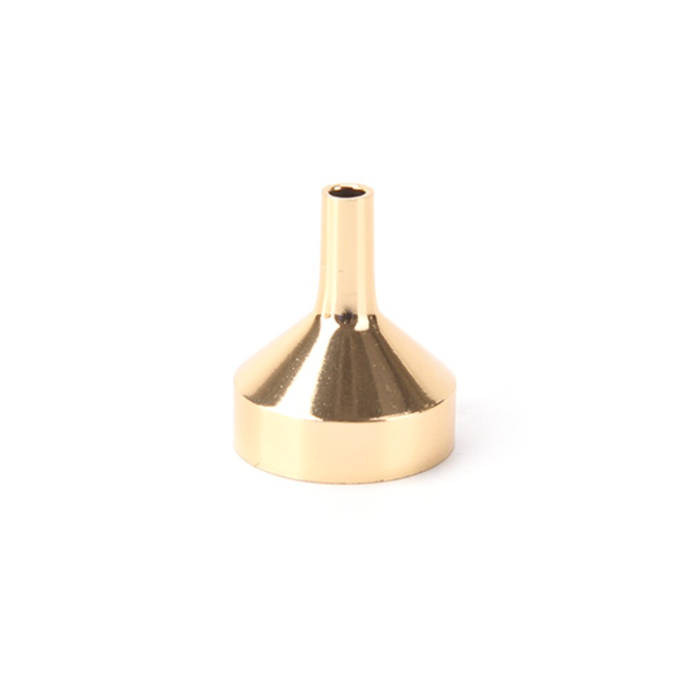10 pièces/lot petits entonnoirs de parfum en aluminium en métal Mini entonnoir pour diffuseur de transfert de parfum bouteille Mini laboratoire de remplissage d'huile liquide: Or