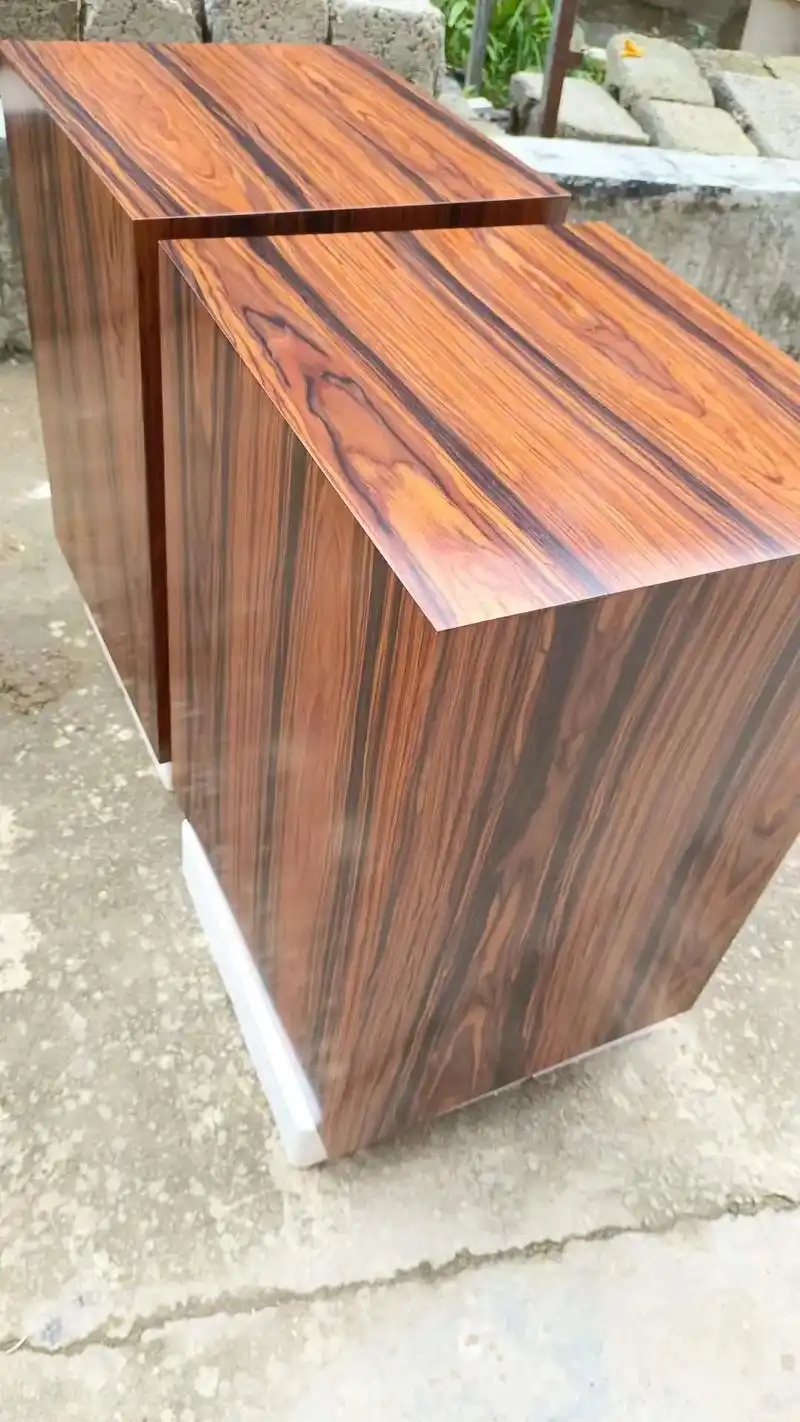 Hoja de chapa de madera amarilla de ébano, tecnología delgada de 0,25mm, bricolaje para altavoz, Panel de pared, muebles, silla, escritorio, piel Interior, Auto