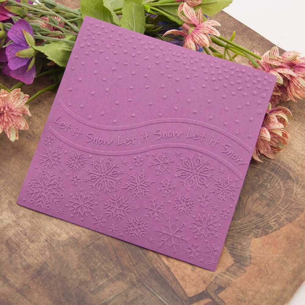 Snowflake Christmas Embossing Folders Birthday Plastic Embossing Folder Dot Letter For Scrapbooking DIY Photo Album Card