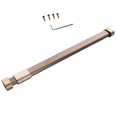 Justerbar garderobestang håndkleholder 42cm til 65cm aluminiumslegering klær organisator skinne garderobe henger stang klesstativ dårlig: Kaffe