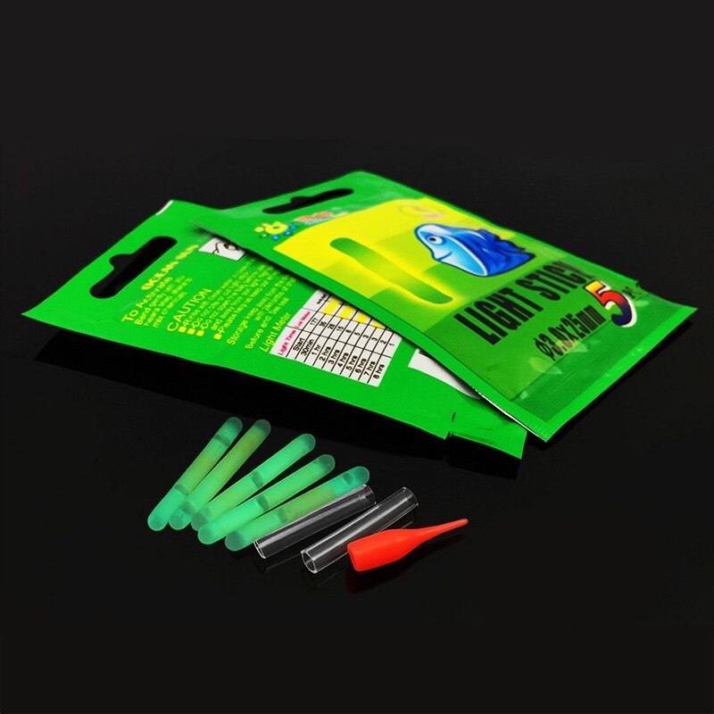 50pcs/set Fishing Float Light Stick Portable Light Night Float Clip Good Material Fishing Attractants