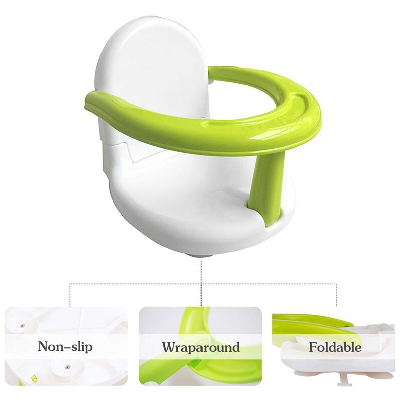 Foldable Baby Shower Seat Multi-Function Baby Care Bathroom Seat Baby Shower Anti-Skid Safety Folding Seat Baby Shower Safety Se