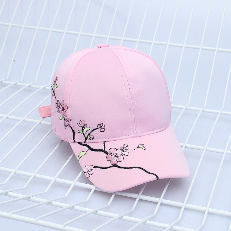 Enkel unisex bomull utendørs baseball caps plomme broderi snapback sports hatter for kvinner cap: Rosa