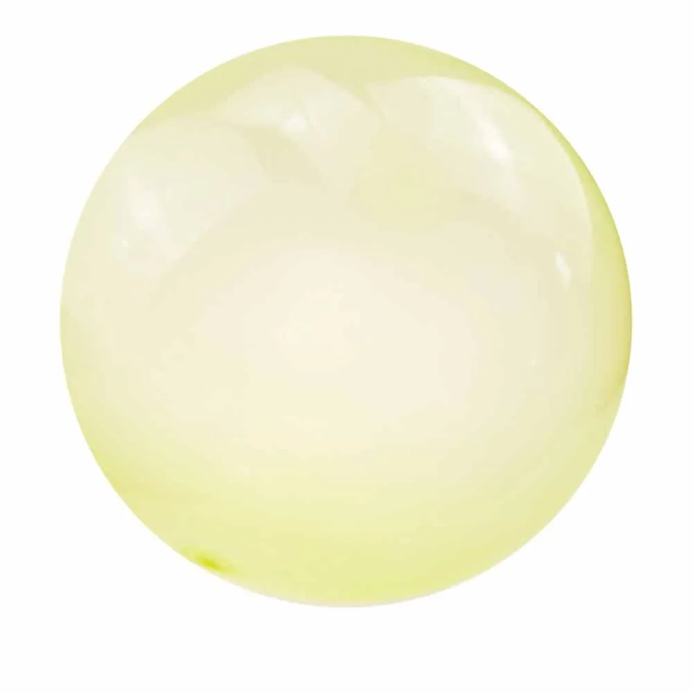 Kids' blow-up balloon toy, children's outdoor soft air/water filled bubble ball, fun party game, summer inflatable elastic ball: Yellow
