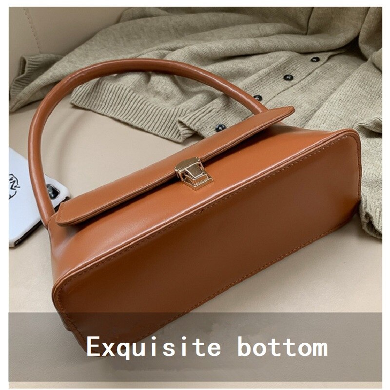 Originele Handvat Tas Vrouwen Retro Mode Pu Lederen Schoudertas Bakken Onderarm Top Vrouwelijke Kleine Subaxillary Tassen Clutch