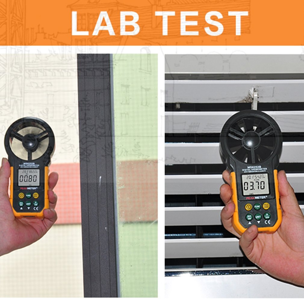 PM6252A,Anemometer, Windsnelheid Meter,Air Volume Meter,Air Volume Meten Meter Plastic Maximale, minimum 1 1Set