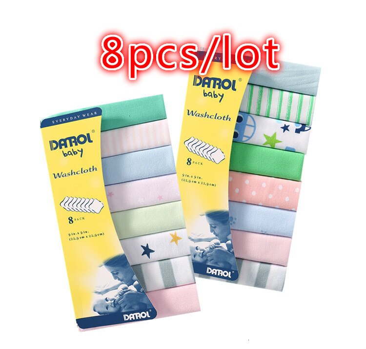 8 Stks/partij Baby Katoen Kleine Vierkante Handdoek Voeden Handdoek Veegt Zweet Handdoek Zakdoek Baby Handdoek Baby Zakdoek: Default Title