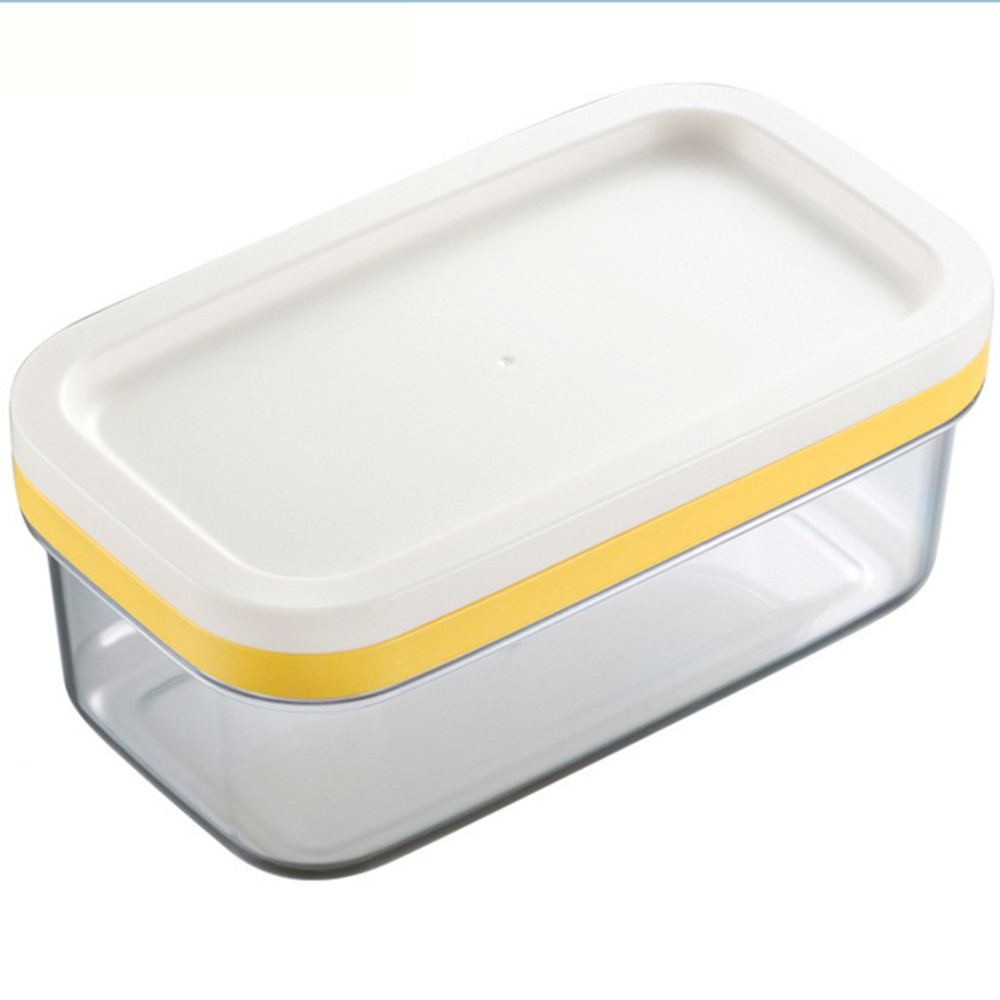 Smørskærer rustfrit stål skiver osteværktøjer glas smørholder container boks multifunktionelt køkken tilbehør: 200g