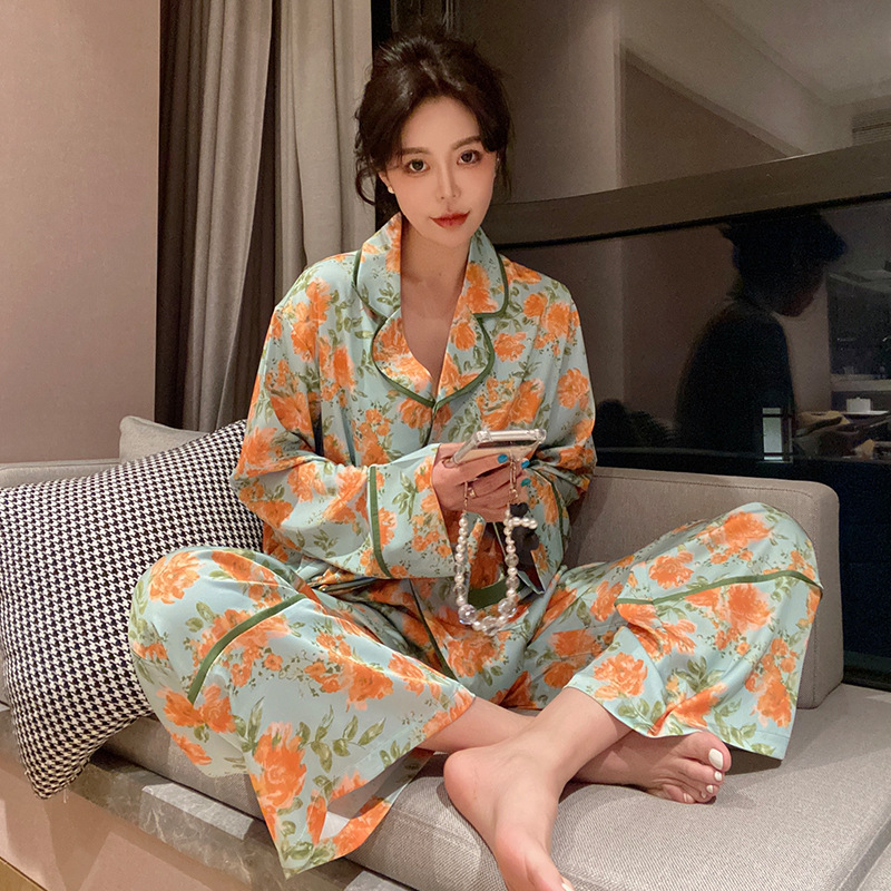 Pyjama princesse en dentelle et soie glacée pour femme, joli ensemble, Style Court, peut être porté à l&#39;extérieur, vêtements de maison, printemps et été, 2022: C01 / XL(62.5-72.5KG)