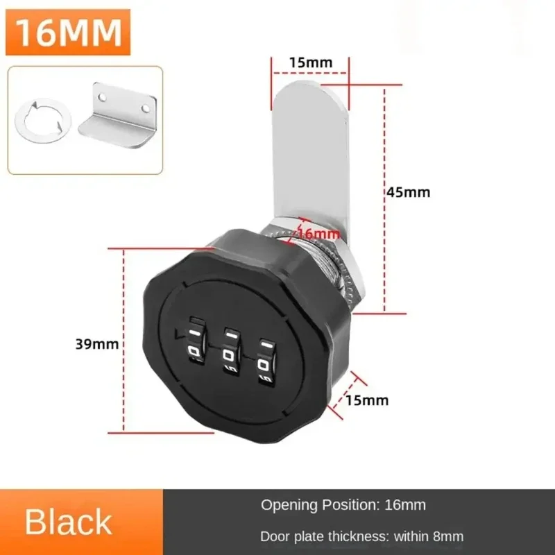 1PCS Password Cabinet Lock Zinc Alloy Password Locks Security Home Automation Cam Lock For Mailbox Cabinet Door 16/30mm: Blue