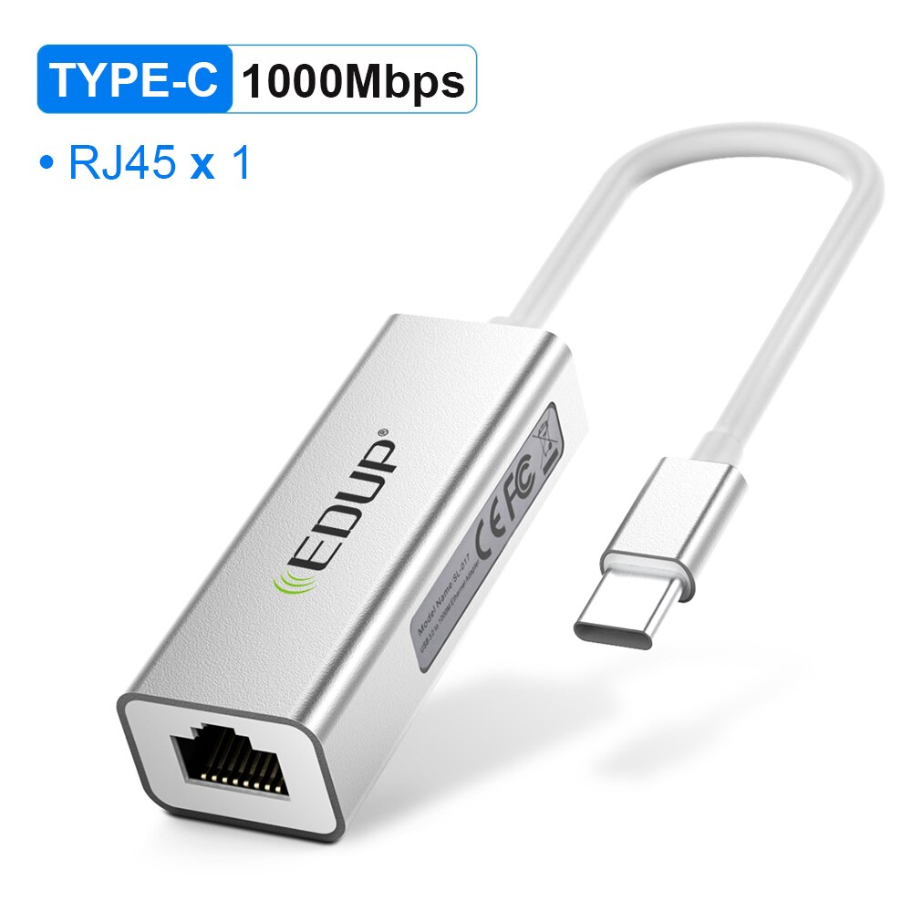 EDUP USB C HUB 1000Mbps 3 Ports USB 3.0 Type C HUB USB to Rj45 Gigabit Ethernet Adapter for MacBook Laptop Computer Accessories: T Without 3 USB