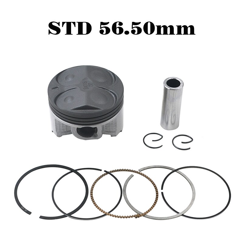 4 Uds de pistón de la motocicleta y anillos Kit para YAMAHA FZR400RR 3TJ FZR 400 RR SP 3TJ FZ400 4YR STD 56mm 56,25mm 56,50mm 56,75mm 57mm: 1 Set 56.50mm