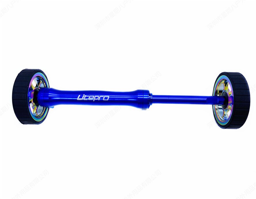 Litepro – vélo pliant BMX, roue facile à élargir, tige télescopique en alliage d&#39;aluminium, volant facile à utiliser pour Brompton: BLUE rod colorful 