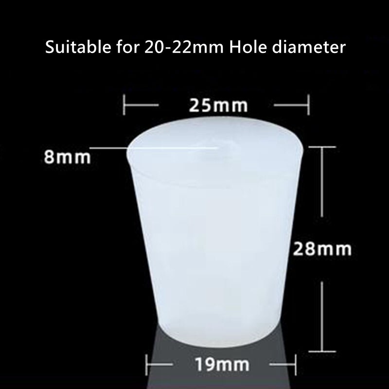2 stk silikon vin gummi propp plugg med hull food grade airlock ventil brygg for gjæring fat hjemme øl brygging: Størrelse 4 med hull