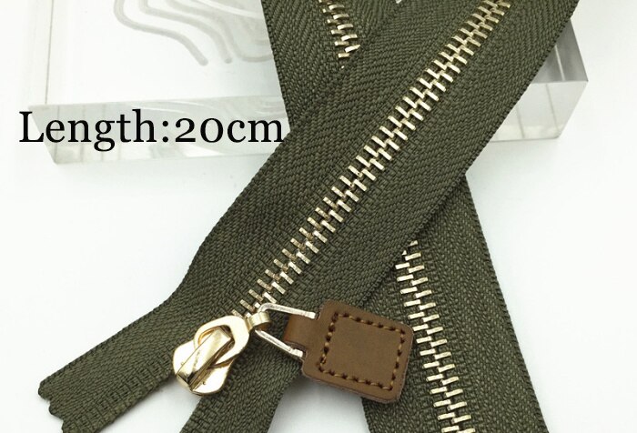 2 stk 18cm 20cm 35cm 5#  metal lynlås til taske bukser nederdele lukkede lynlåse til syning beklædningsgenstand jakke frakke lynlåse gør det selv håndværk værktøj: Marinegrøn 20cm