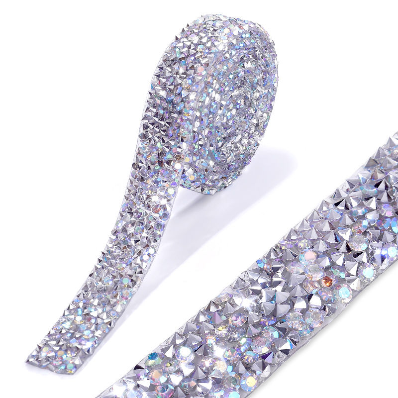 Garniture en strass de 1 mètre, 15mm/20mm, correction à /colle sur résine, ruban à paillettes, utiliser des vêtements, des chaussures, des décorations de robe de mariée: 1mm / Cuivre antique