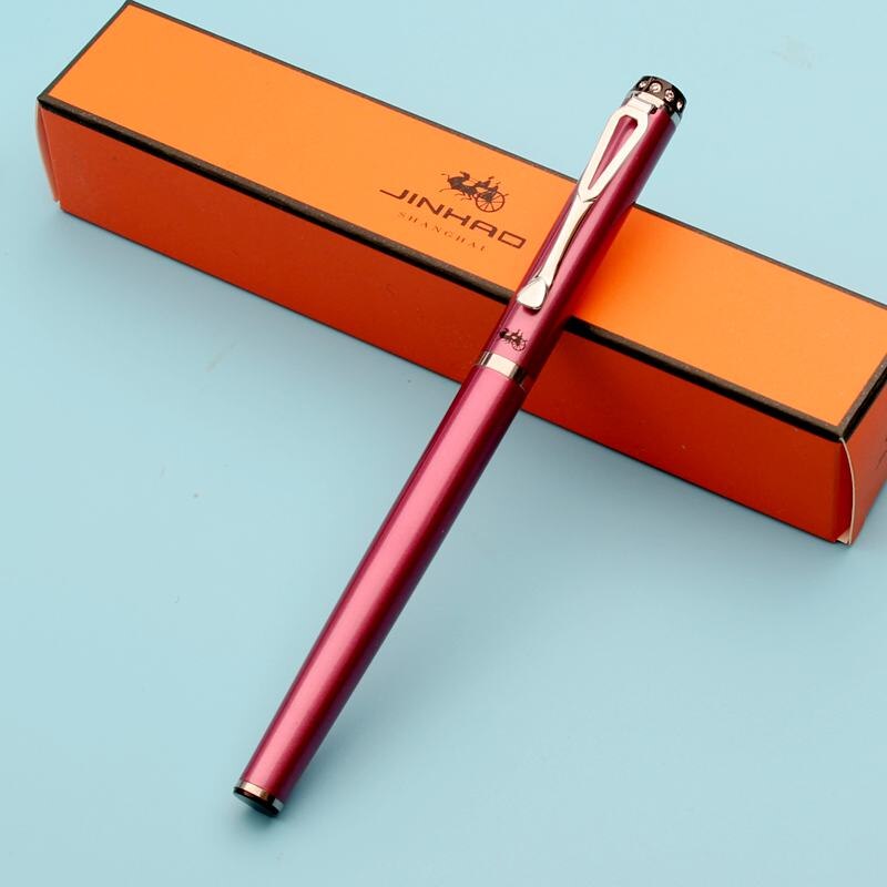 Jinhao 301 Glad Zwart Wit Extra Fine Nib 0.38 Vulpen Luxe Metalen Inkt Pennen Voor Kantoorbenodigdheden Schrijven briefpapier: Paars / Extra Fine Nib 0.38