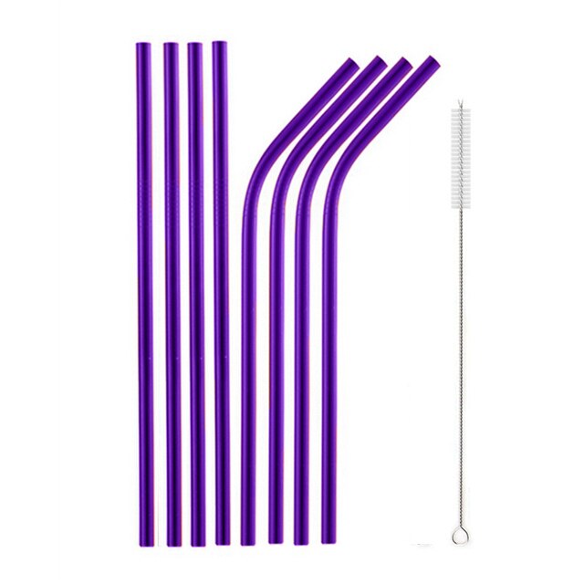 Herbruikbare Plastic Rietjes - Met Reinigingsborstel