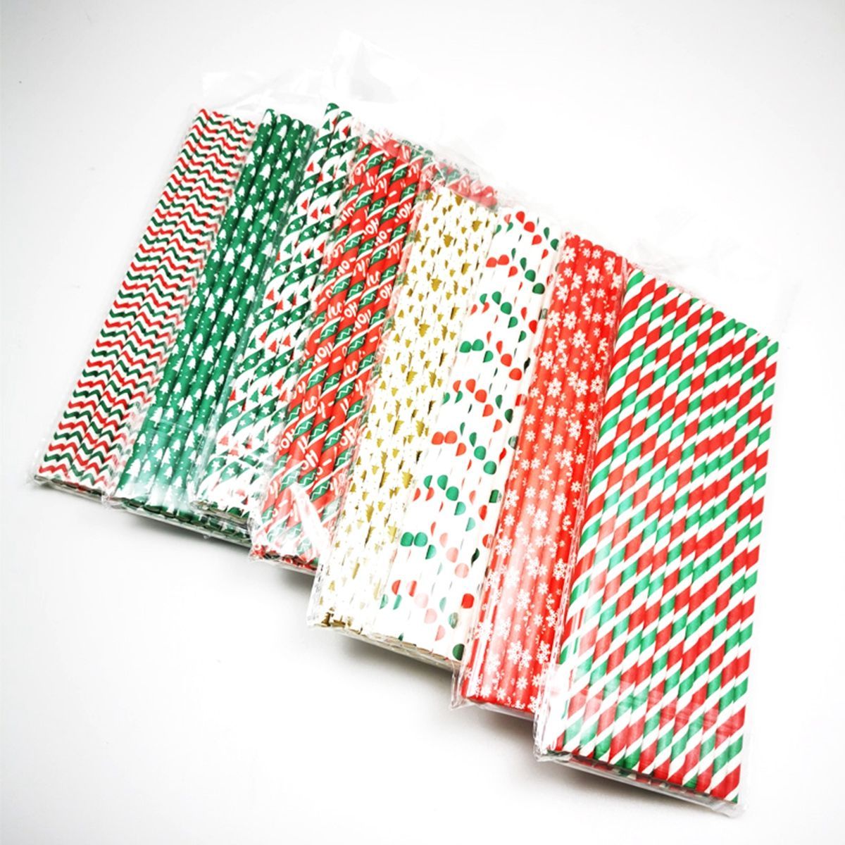 25 Stuks Kerst Papier Rietjes Sneeuwvlok Rietje Vrolijk Kerstfeest Decoraties Voor Bar Thuis Xmas Nieuwjaar Feestartikelen