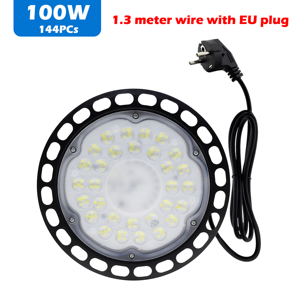 Ac220v led høybaylys 100w 150w 200w smd 2835 4000k 6000k høy lysstyrke kommersiell industriell garasje verksted ufo-lamper: Lilla / 3w