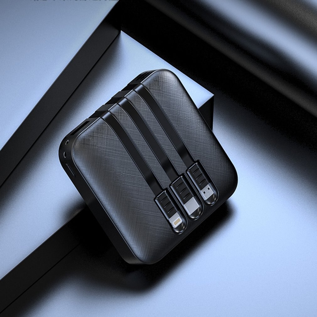 charging treasure set with a three-line mini high-capacity digital display mobile power supply wireless charging bin