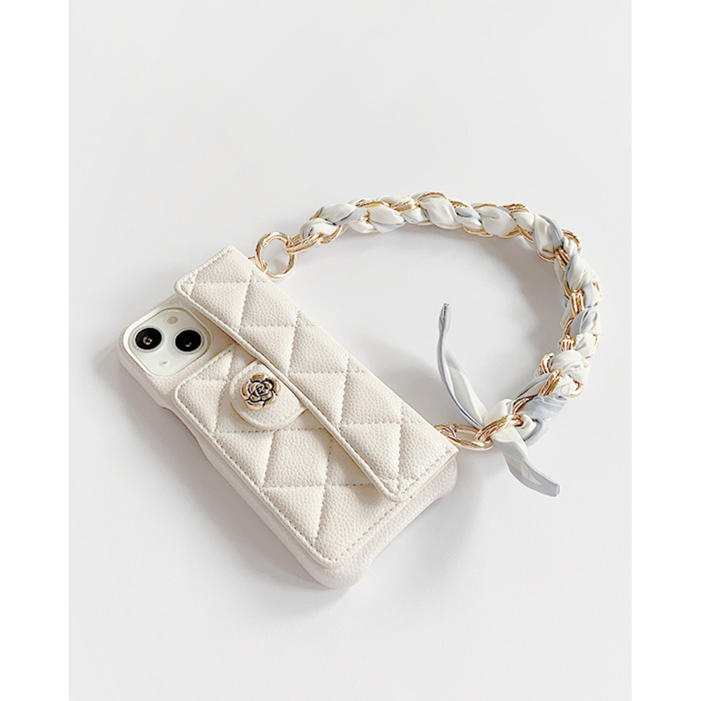 Lyxigt telefonskal till 15 16 14 13 12 promax plus + 3d camellia läderfodral till iphone 15 16 promax skyddande