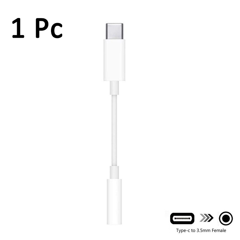 Type-C to 3.5mm Headphone Jack Adapter DAC USB C to 3.5mm Aux Converter For Google Pixel 2 3 4 XL Huawei Xiaomi Oneplus Samsung: 1 Pack