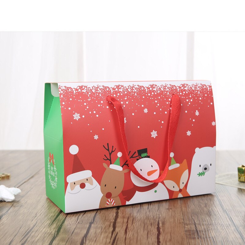 Large Dessert Box Christmas Cartoon Animals Packing Box Sealed Storage Paper Box Durable Boxes For Party Favors Festival