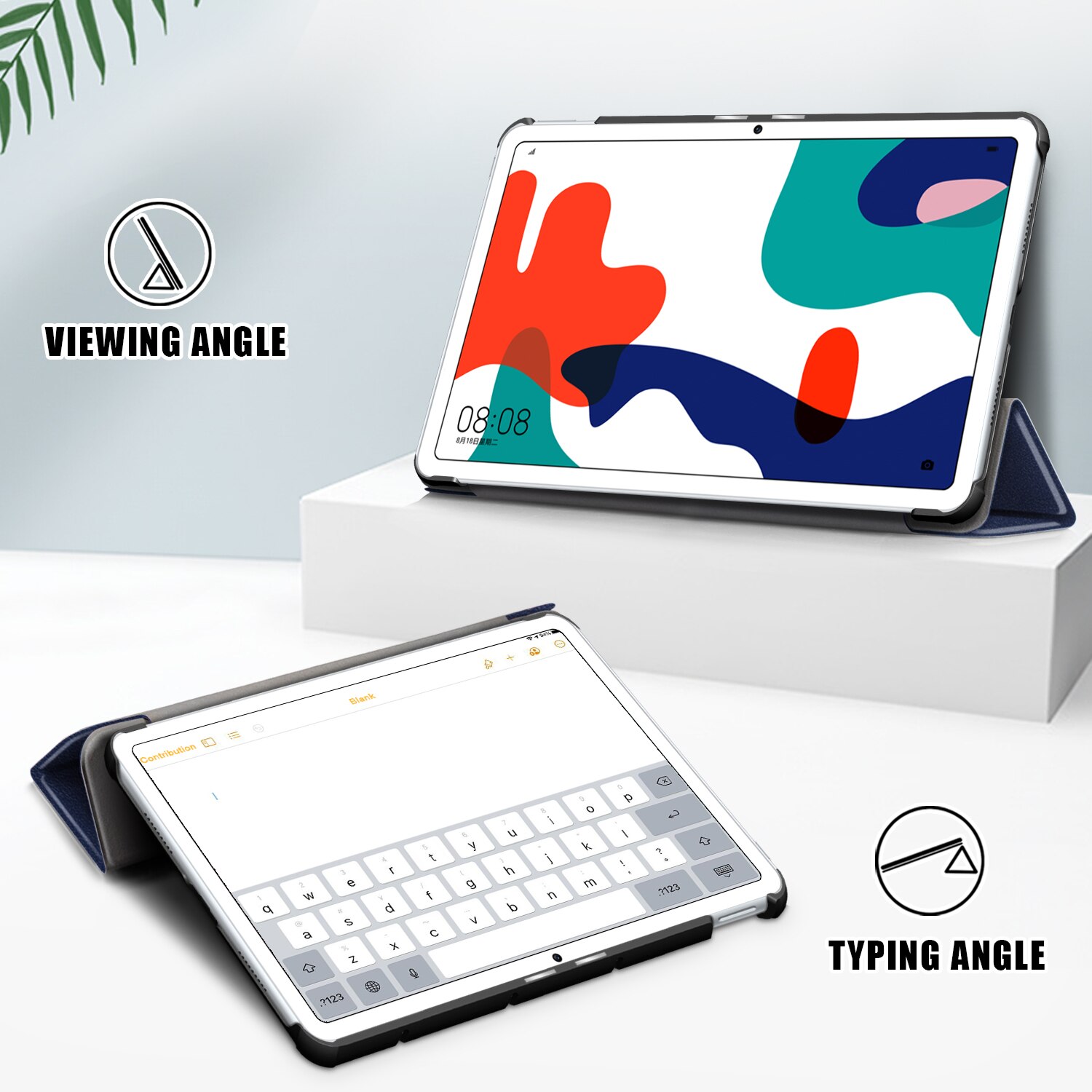 For Huawei MatePad 10.4 Case BAH3-W09 BAH3-AL00 Tablet Ultra Slim Cover Shell +touch Pen film