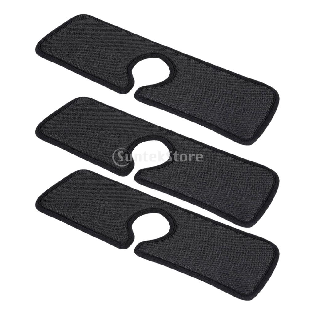 Køkken vandhane wraparound absorberende måtte vandhane drypfanger til bondehus vandhane stænk bordplade beskytter til badeværelse: Sort  a 3 stk