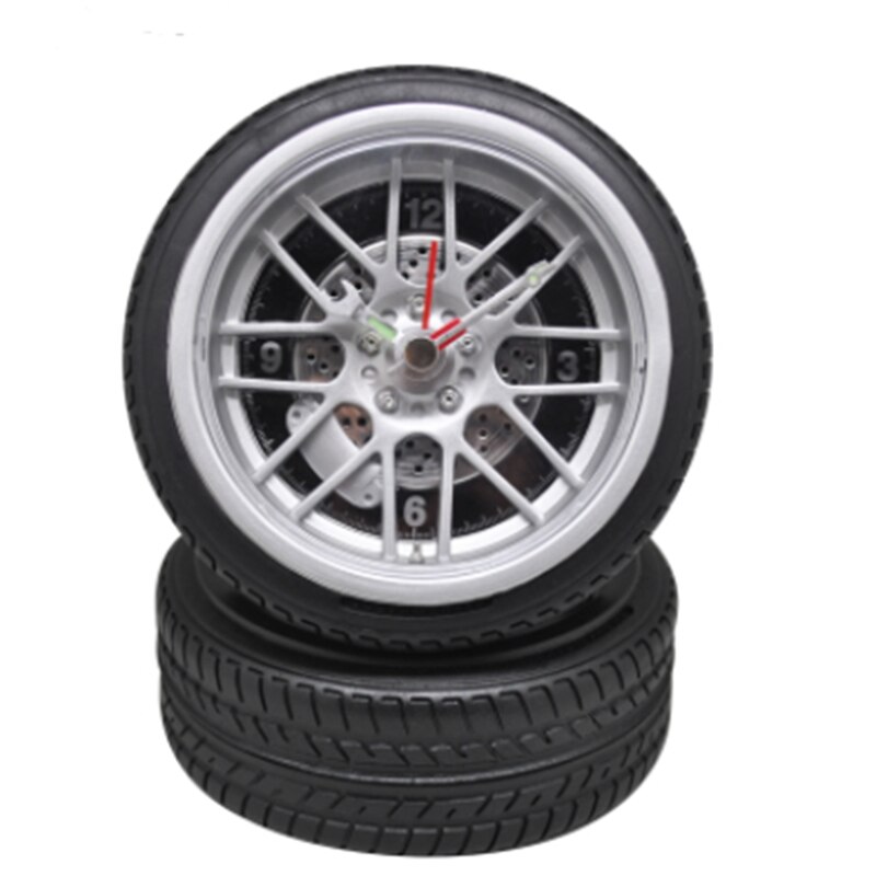 Pneumatici per auto creativi sveglia giocattolo per bambini regali orologio studenti desktop piccola sveglia decorazioni per la stanza a tema: nero