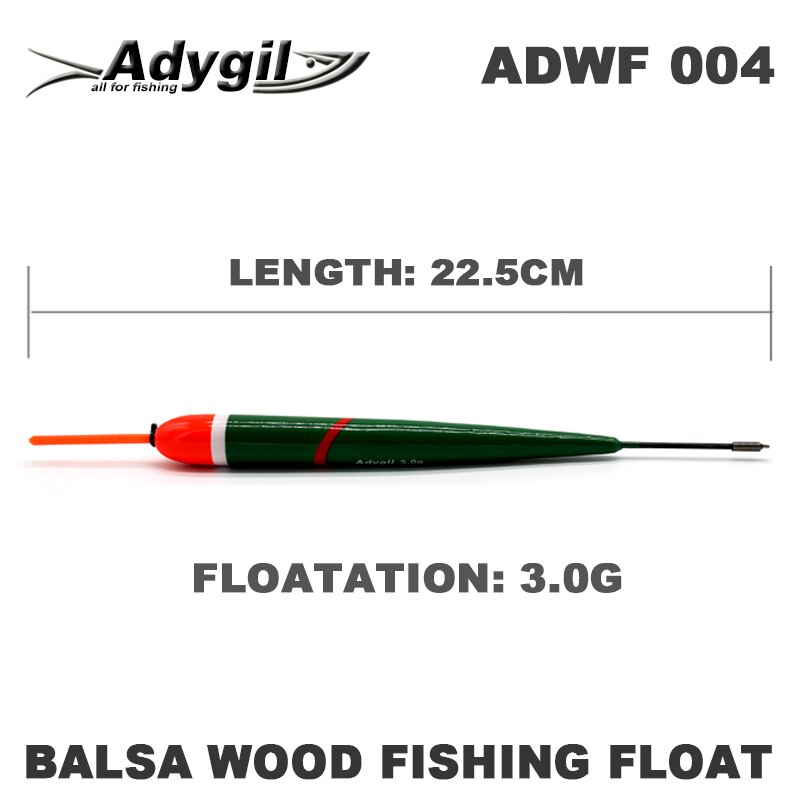 Adygil Balsa Wood Fishing Float ADWF 004 225mm Floatation 3g 6pcs/lot