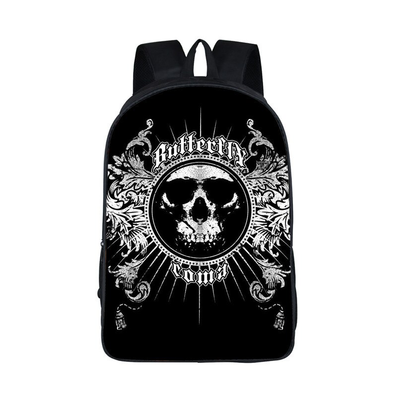 Mochila para chicas adolescentes de Punisher, morral escolar con estampado de Calavera, morral informal para hombre