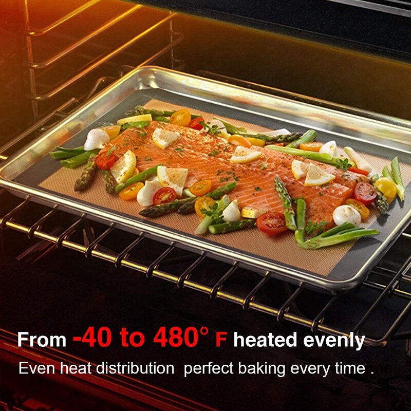 Siliconen Bakken Matten-Non Stick Cookie Sheet Mat Liner Met 2 Stuks Siliconen Bakken Mat Siliconen Antislip-gebak Mat
