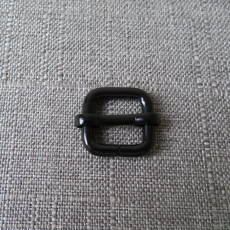 1 pièces 15mm métal ajusteur curseur matériel pour sac à dos sac à main chat chien collier couture accessoires sac à main sangles boucle de ceinture: Black